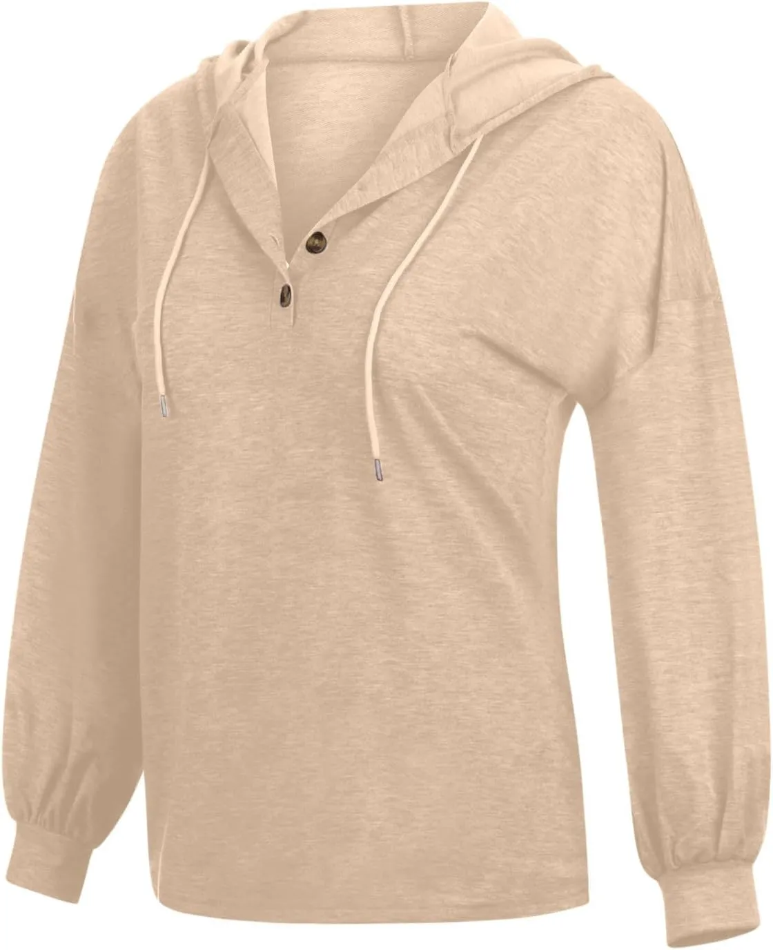 Womens Hoodies Loose Fit Sweatshirt Casual Long Sleeve Button V Neck Shirts Pullover Tops Fashion Cute Blouse Tops