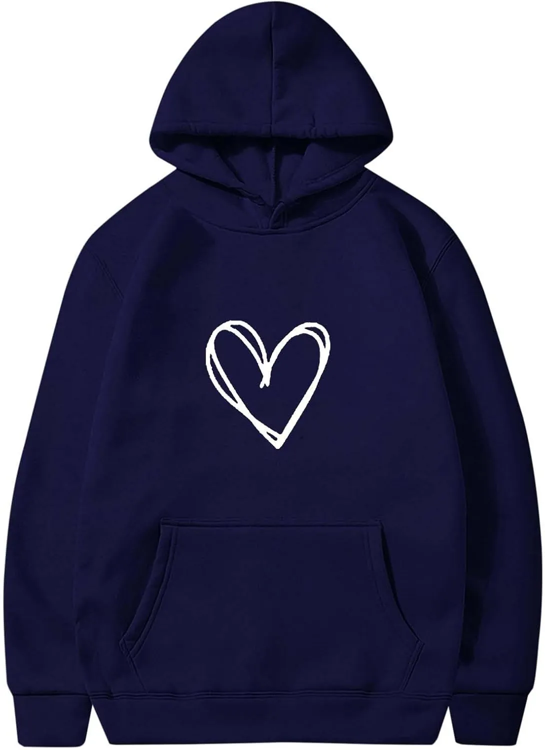 Womens Oversized Hoodie Long Sleeve Love Heart Graphic Preppy Sweatshirt Lightweight Thin Pullover Tops Fall 2024