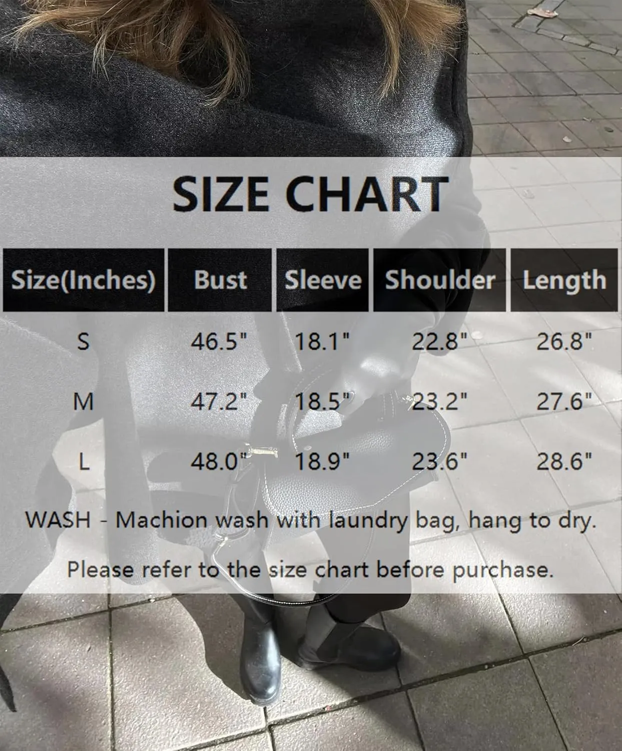 Womens Oversized Scarf Jacket Wool Blend Coat Long Sleeve Button Wool Coats Overcoats