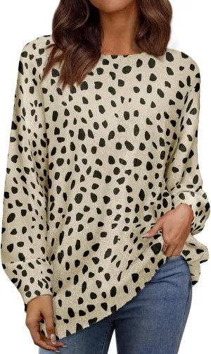 Womens Oversized Sweaters Fall 2024 Crewneck Knit Graphic Printed Pullover Sweater Tops Trendy Outfits