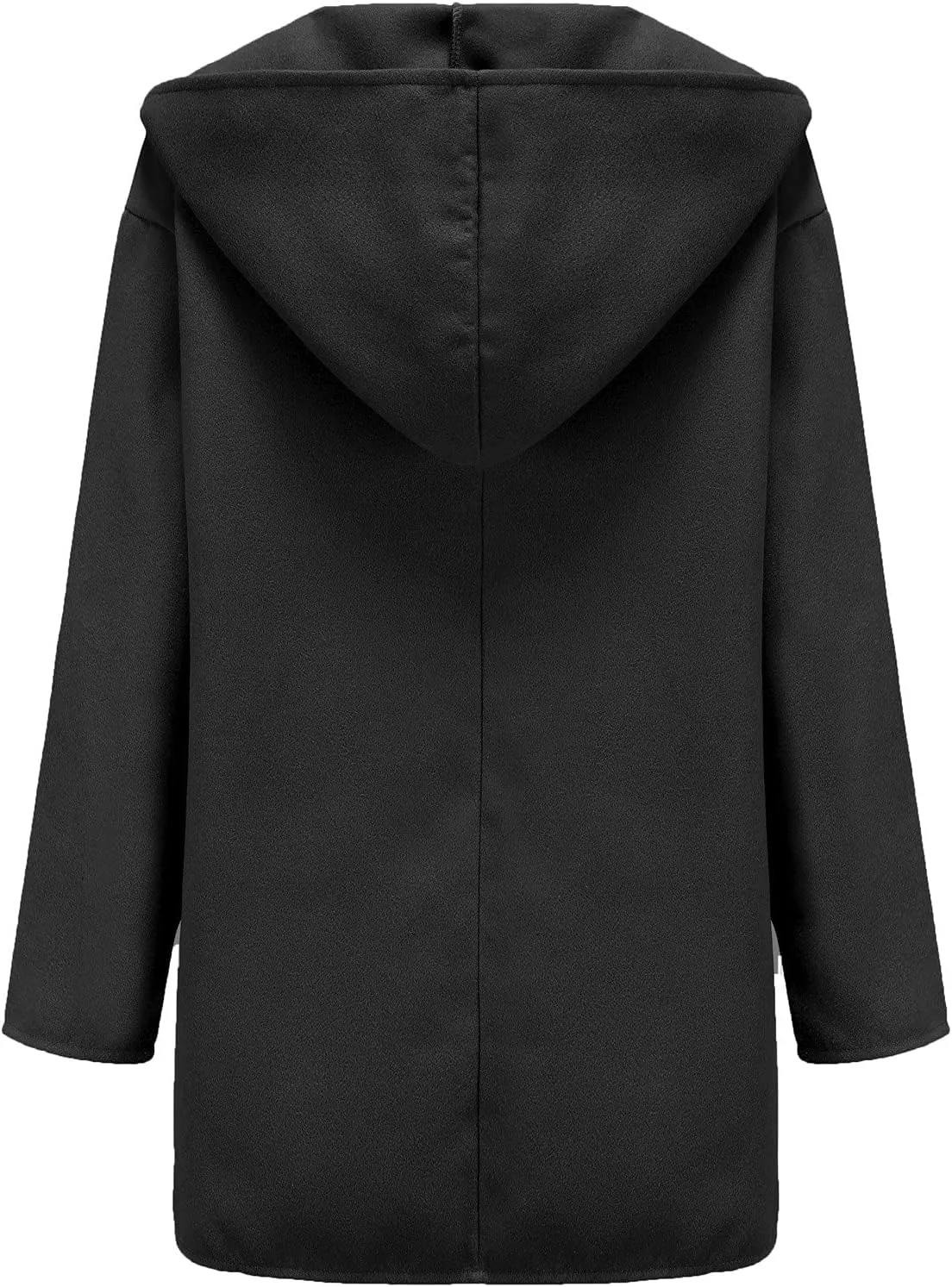 Womens Plus Size Winter Coats Warm Single Breasted Wool Blend Pea Coat Dressy Fashion Overcoat Trench Jacket with Hood