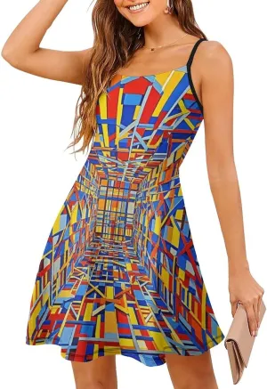 Women's Summer Casual Flowy Long Dress for Vacation Party Wedding