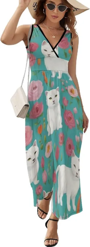 Women's Summer Flowy Long Dress for Vacation Party Wedding