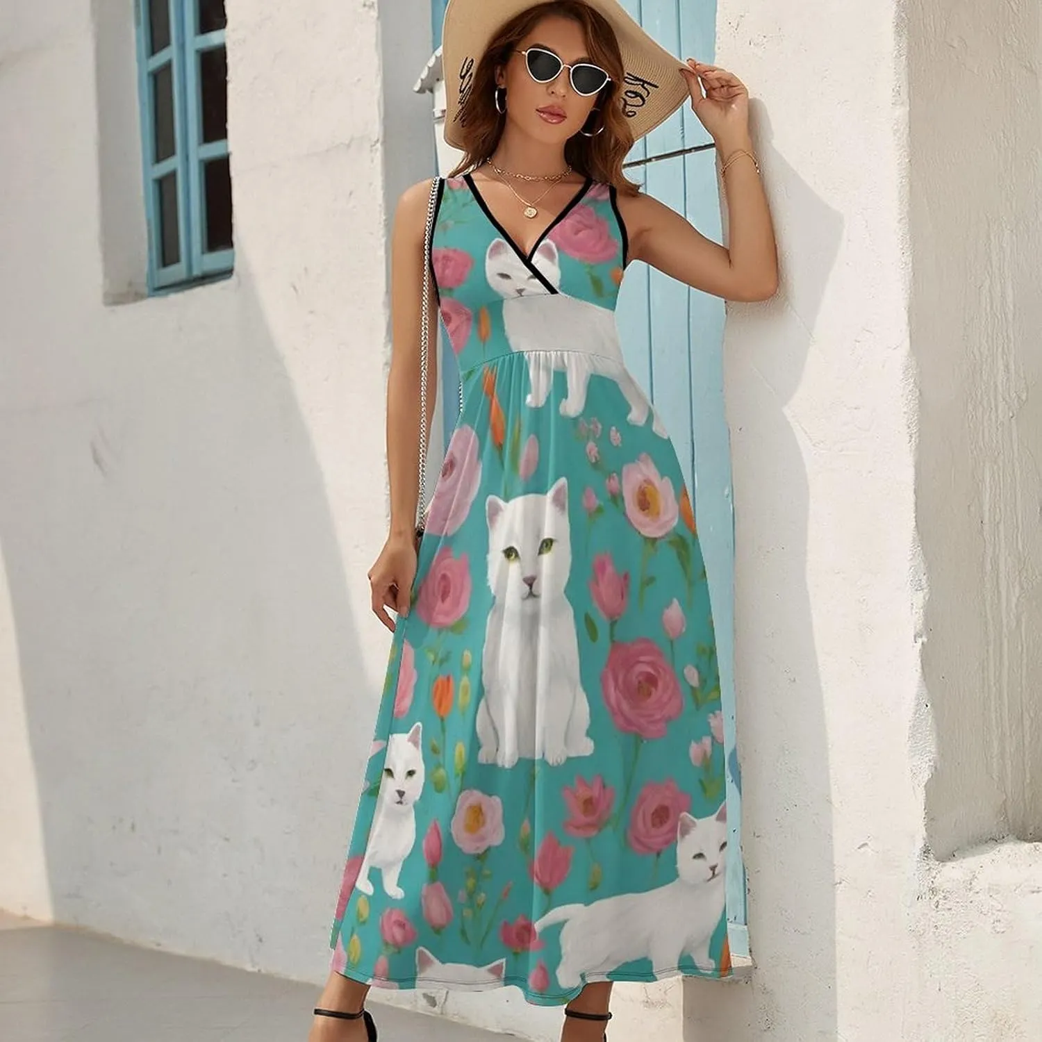 Women's Summer Flowy Long Dress for Vacation Party Wedding