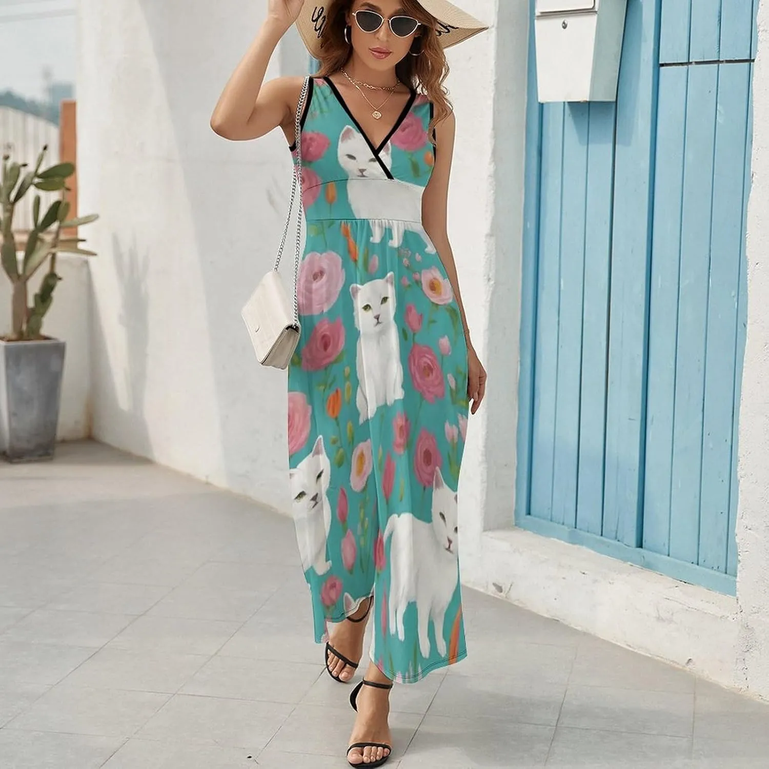 Women's Summer Flowy Long Dress for Vacation Party Wedding