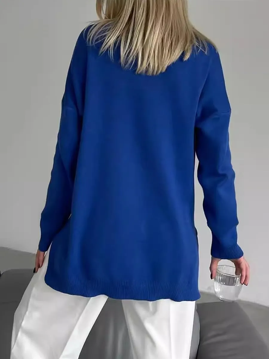 Women's Turtleneck Oversized Sweaters Long Sleeve Warm Pullover Knit Tops