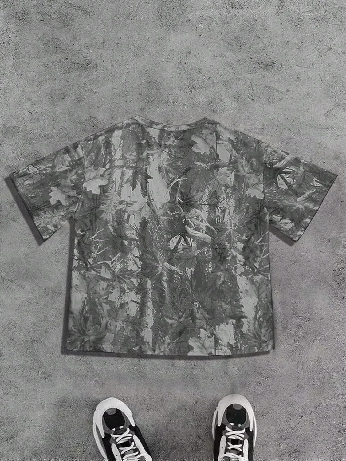 Women's Y2K Camo Print Shirts Oversized Camouflage Tops Crew Neck Basic T Shirt Casual Summer Blouse