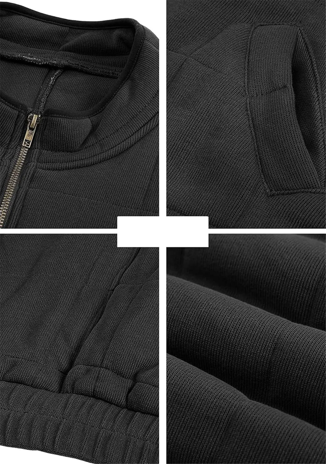 YMING Women's Baggy Lightweight Puffer Jacket Long Sleeve Zip Up Down Coat Quilted Warm Winter Down Coat With Pockets