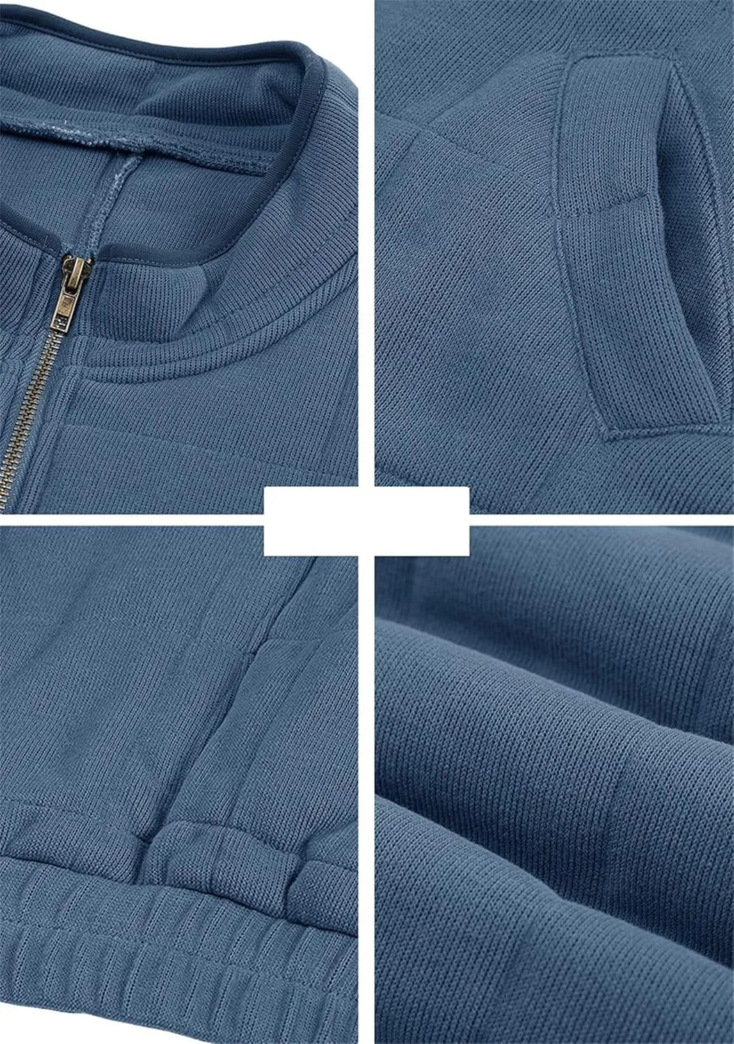 YMING Women's Baggy Lightweight Puffer Jacket Long Sleeve Zip Up Down Coat Quilted Warm Winter Down Coat With Pockets
