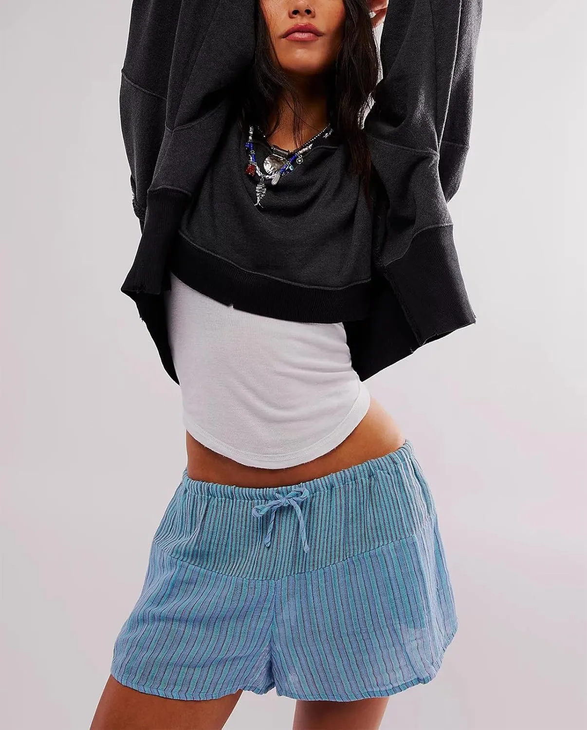 Yuemengxuan Womens Y2k Oversized Sweatshirt Scoop Neck Pullover Tops Batwing Sleeve Cropped Sweatshirts Fall Outfits